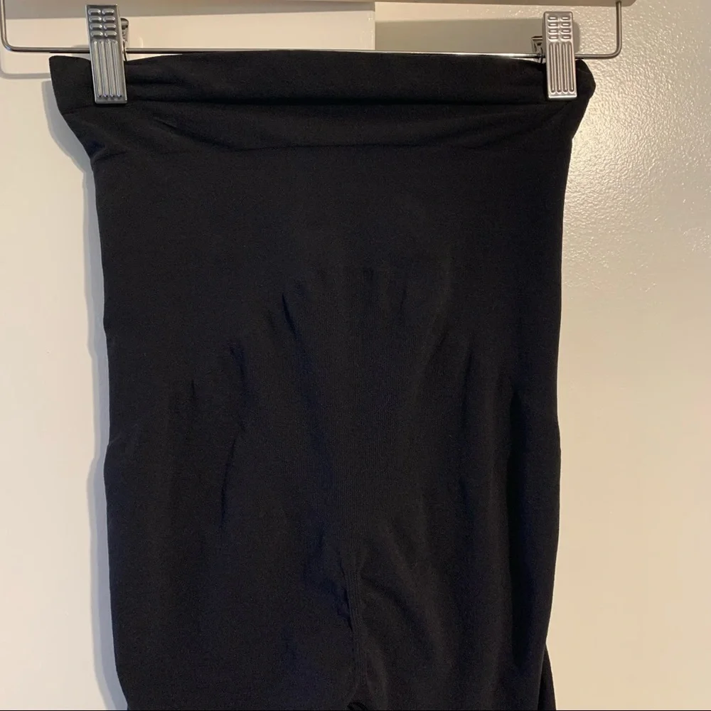 Spanx 1X 3035 higher power short gusset high waisted bike shorts stretch black